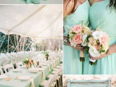 Mint And Peach Wedding Color Inspiration Ideas