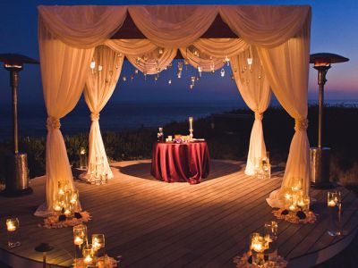 31 Sunset Chuppah Hanging Candles Floating Candles Sunset Ceremony