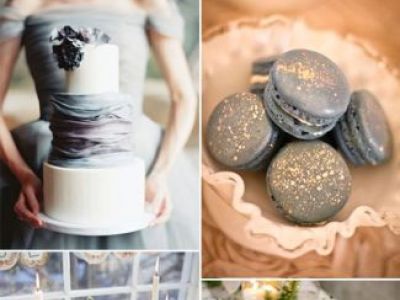 Grey Wedding Color Ideas And Tulle Bridesmaid Dress